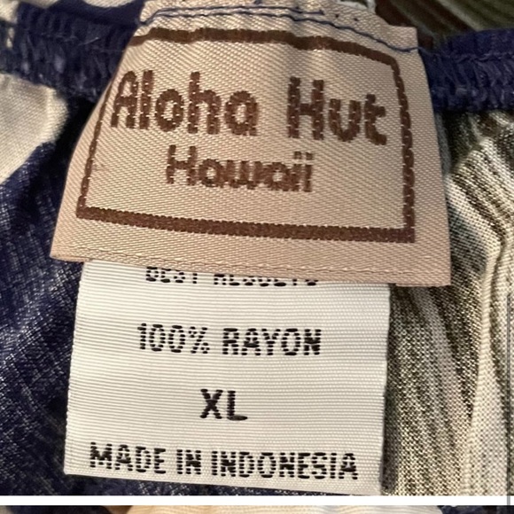 Aloha Hut Hawaiian Halter Tie Neck Dress Size XL - Picture 4 of 5